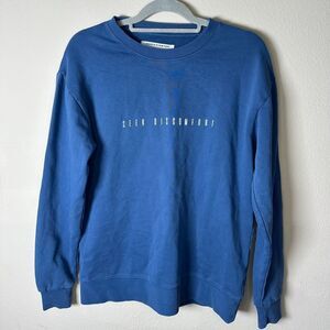 Seek Discomfort Crewneck Pullover Sweatshirt - NWT - sz Small - organic cotton